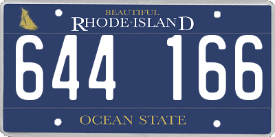 RI license plate 644166