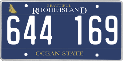 RI license plate 644169