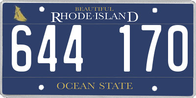 RI license plate 644170