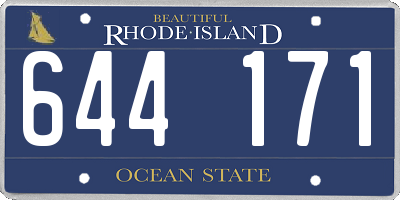 RI license plate 644171