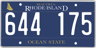 RI license plate 644175