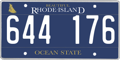 RI license plate 644176