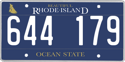 RI license plate 644179