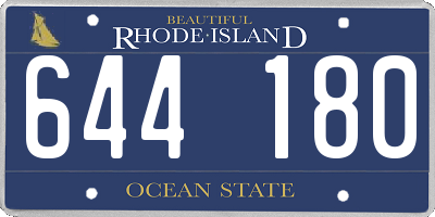 RI license plate 644180