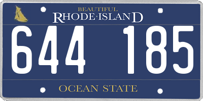 RI license plate 644185