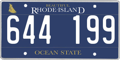 RI license plate 644199
