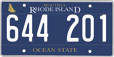RI license plate 644201