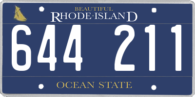 RI license plate 644211