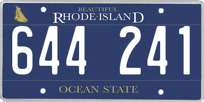 RI license plate 644241