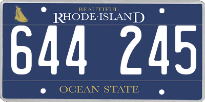 RI license plate 644245
