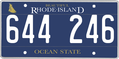 RI license plate 644246