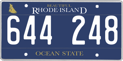 RI license plate 644248