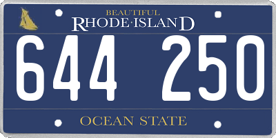 RI license plate 644250