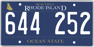 RI license plate 644252