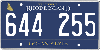 RI license plate 644255
