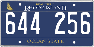 RI license plate 644256