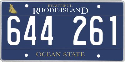 RI license plate 644261