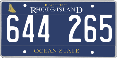 RI license plate 644265