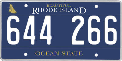 RI license plate 644266