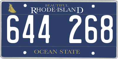 RI license plate 644268