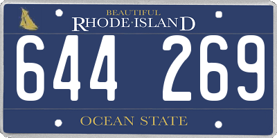 RI license plate 644269