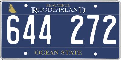 RI license plate 644272