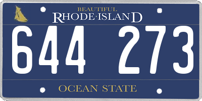 RI license plate 644273