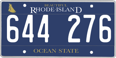 RI license plate 644276