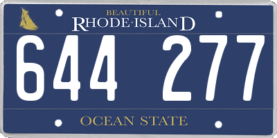 RI license plate 644277