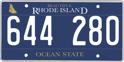 RI license plate 644280