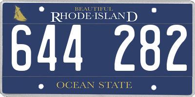 RI license plate 644282