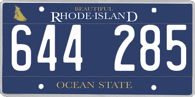 RI license plate 644285