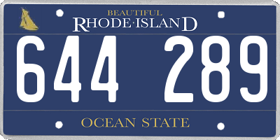 RI license plate 644289
