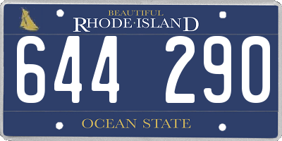 RI license plate 644290