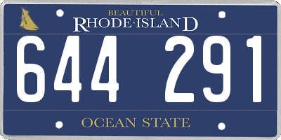 RI license plate 644291