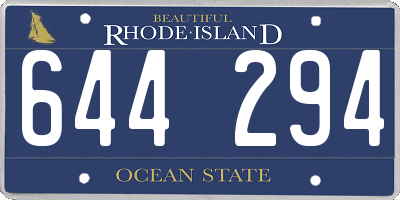 RI license plate 644294