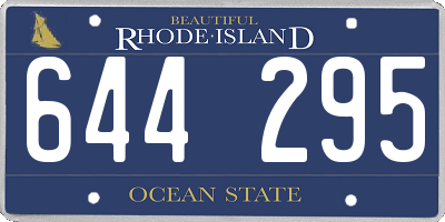 RI license plate 644295