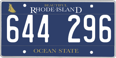 RI license plate 644296