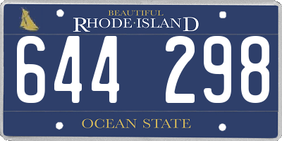 RI license plate 644298