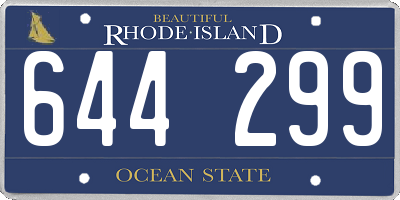 RI license plate 644299