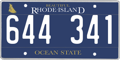 RI license plate 644341