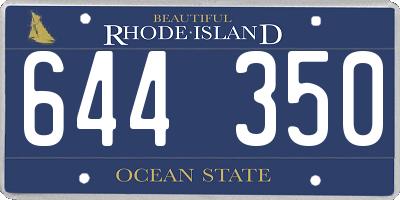 RI license plate 644350