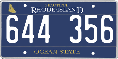 RI license plate 644356