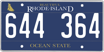 RI license plate 644364