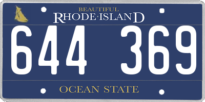 RI license plate 644369