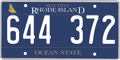 RI license plate 644372
