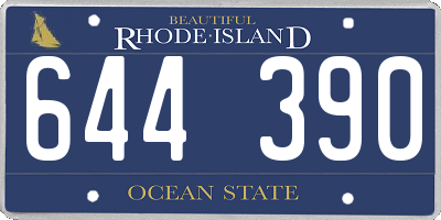 RI license plate 644390