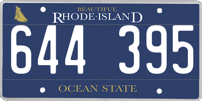 RI license plate 644395