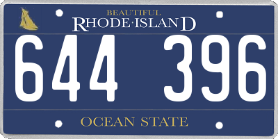 RI license plate 644396