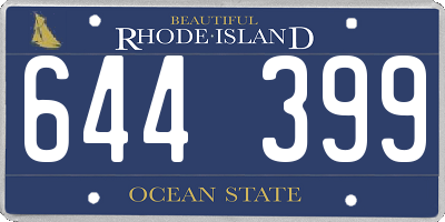 RI license plate 644399